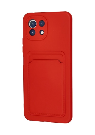 Mi 11 Lite Kılıf Kelvin Kartvizitli Silikon - Kırmızı Bzsxx00 1