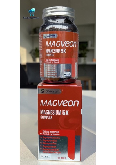 Genveon Magveon Magnesium 5x Complex 60 Tablet Magnezyum, Vitamin B6 Ve Vitamin D3 İçeren Takviye Edici