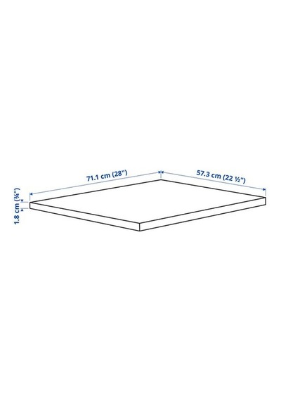 Ikea Komplement Raf, Koyu Gri, 75x58 Cm