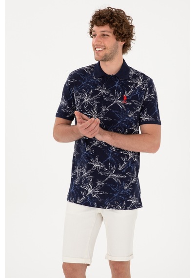 U.S. Polo Assn. Erkek Regular Fit Polo Yaka Lacivert Tişört 50300401-VR033