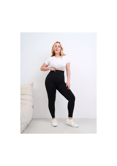 Mistirik Pezzoli Model İçi Pelüşlü Kışlık Esnek Tayt Seamless Model Siyah Renk