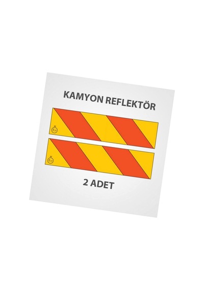 Kamyon Arka Reflektör Saç Levha Takım 2 Adet Kırmızı Sarı Reflektif İşaret Levhası Evimdeyokyok