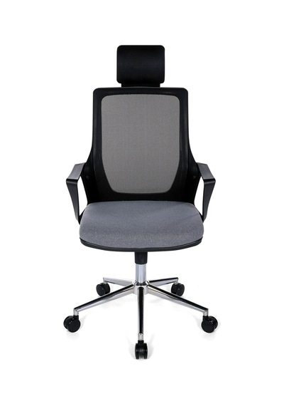 Ofisbazaar Alf Fileli Yönetici Koltuğu Ergonomik Başlıklı Ofis Koltuğu Gri Gri
