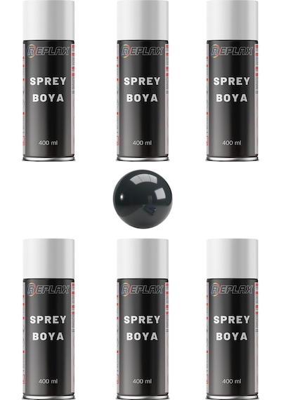 6 Adet Ral 7016 Mat Antrasit Gri Sprey Boya 400 Ml.