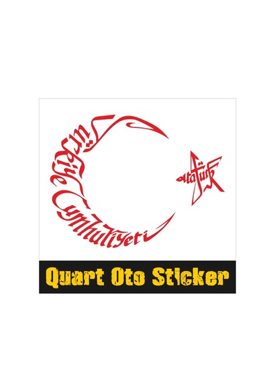 Ay Yıldız Türkiye Cumhuriyeti Atatürk Sticker, Araba Sticker (280061109)