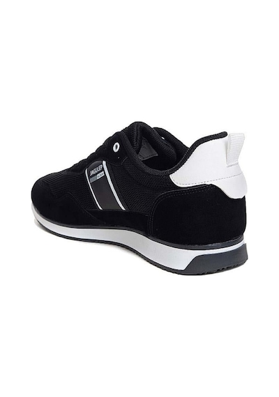 Jagulep Bugatti Deri Anorak Anatomik Erkek Sneaker Siyah Beyaz Siyah