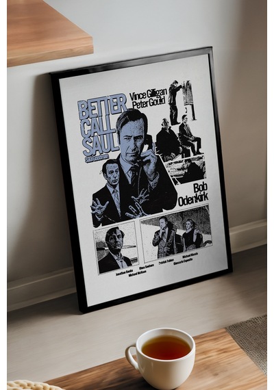 Better Call Saul Siyah Ahşap Çerçeveli Poster, Dizi Duvar Tablosu