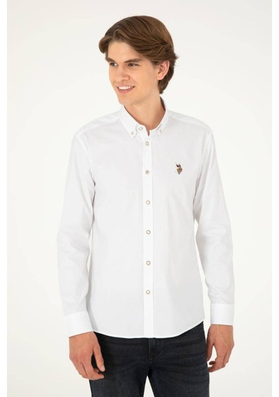 U.S. Polo Assn. U.s. Polo Assn. Uzun Kollu %100 Pamuk Basic Gömlek 1962279 Beyaz