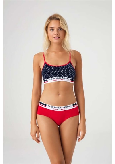 U.S. Polo Assn. Kadın Lacivert Puanlı Büstiyer Şort Takım 66252
