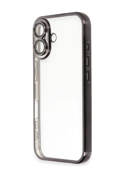 Apple İphone 16 Kılıf Razer Lensli Silikon - Siyah Çok Renkli