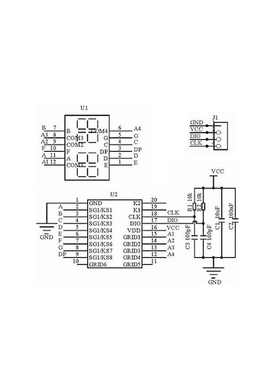 Emes Robotik Tm1637 4 Hane 4 Digit Dijital Seri 7 Segment Ekran Saat Iıc Tm1637 4 Modül