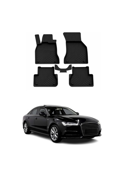 Audi A6 C7 2011-2018 Uyumlu 4d Havuzlu Paspas Kauçuk Siyah 5 Parça
