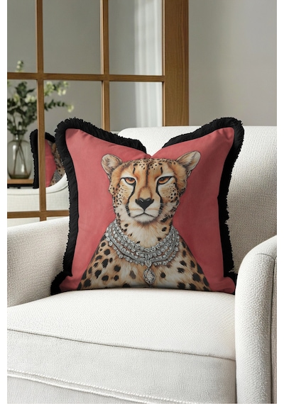 Safari Leopar Mücevherli Saçaklı Yastık Kılıfı-asil Figürlü Eklektik Kırmızı Püsküllü Kırlent Kılıfı Puslu Esinti Lime Safari Leopar Mücevherli Saçaklı Yastık Kılıfı-asil Figürlü Eklektik Kırmızı Püsküllü Kırlent Kılıfı Puslu Esinti Lime
