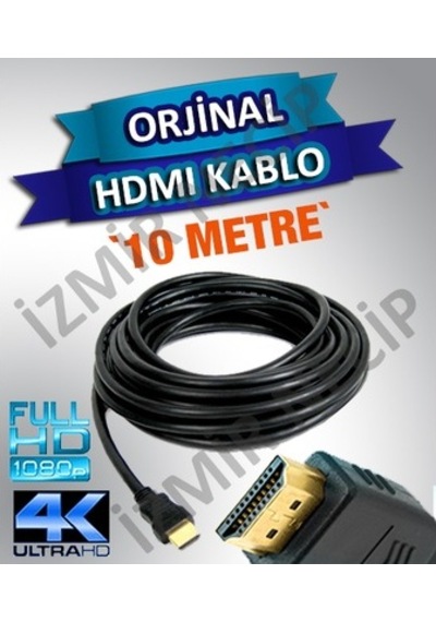 10 Metre Hdmi Bilgisayar Uydu Receiver Tv Lcd Led Tv Kablo