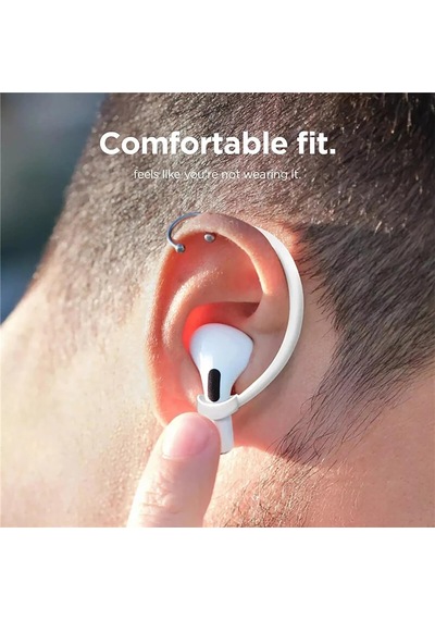 Samsung Galaxy Buds 4 / Buds 4 Pro Kulak Üstü Kulaklık Tutucu Spor Kanca, Esnek Silikon Düşme Önleyici Askı Beyaz Samsung Galaxy Buds 4 / Buds 4 Pro İle Uyumlu