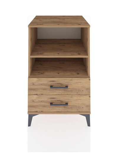 Kronos Komodin 2 Raflı 2 Çekmeceli 60x59x96 Çam-çam Çam