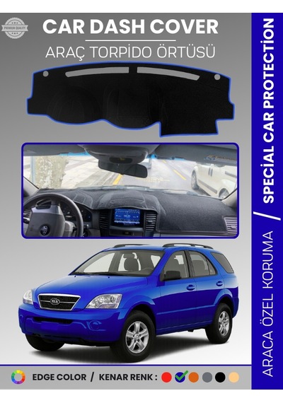 Kia Sorento 2006-2009 Torpido Örtüsü Ön Panel Halı Torpido Koruma Tam Uyum Araca Özel Kaymaz - 589 Stiloto