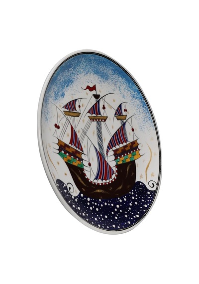 E38 El İşçiliği Çini Tabak 30 Cm - 6171