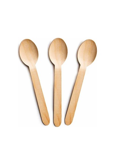 6'lı Mini Bambu Tahta Kaşık Baharat Kaşığı 6lı Ahşap Mini Kaşık Seti Kahverengi