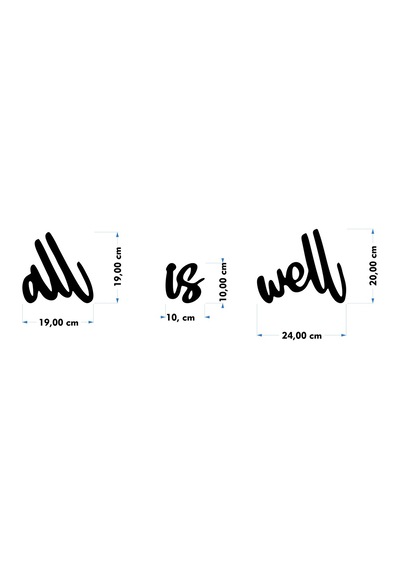 All Is Well Duvar Yazısı Ahşap Duvar Tablosu Dekoratif Duvar Süsü (512425249)
