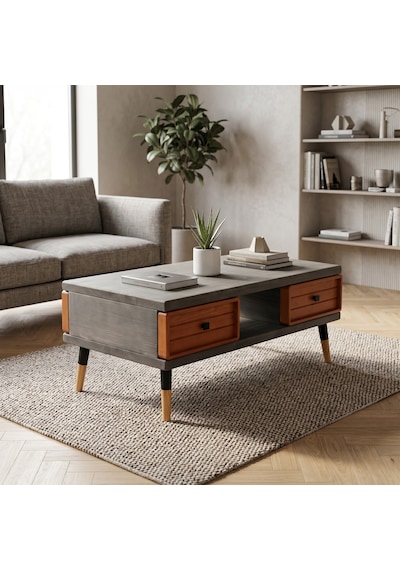 Mobenta Stria Brew: Modern Doğal Masif Orta Sehpa, 4 Çekmeceli - 110x60 An-bk Antrasit-bakır Mobenta Stria Brew: Modern Doğal Masif Orta Sehpa, 4 Çekmeceli - 110x60 An-bk Antrasit-bakır