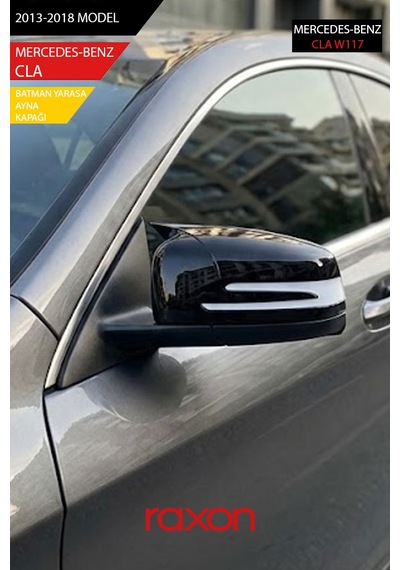 Mercedes-benz Cla W117 2013-2018 Batman & Yarasa Ayna Kapağı Parlak Piano Black Sport