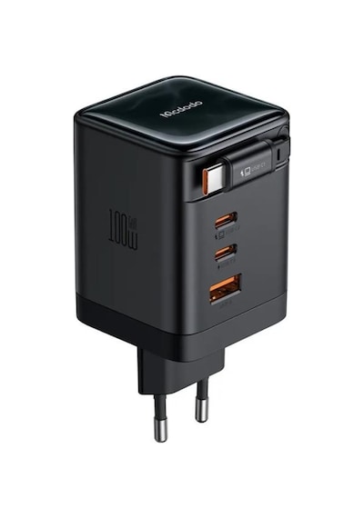 Mcdodo Ch-8470 Freego 100w Geri Çekilebilir Kablolu Gan Şarj Cihazı