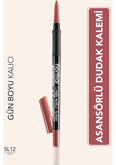 Flormar Suya Dayanıklı Asansörlü Dudak Kalemi (Nude) - Stylematic Lipliner - SL12 - 8690604497089