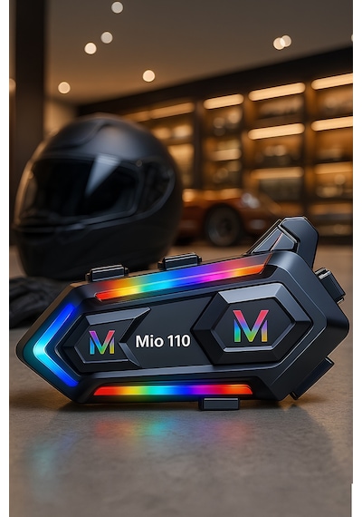 Mioji Mio 110 RGb 1000Mah Ipx6 Motosiklet Kask İçin Bluetooth Intercom Kulaklık