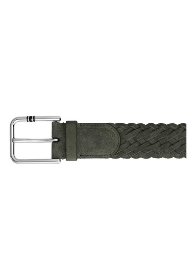 Montblanc Meisterstück Süet 35 Mm M Kare Tokalı Kemer 222249 Yeşil