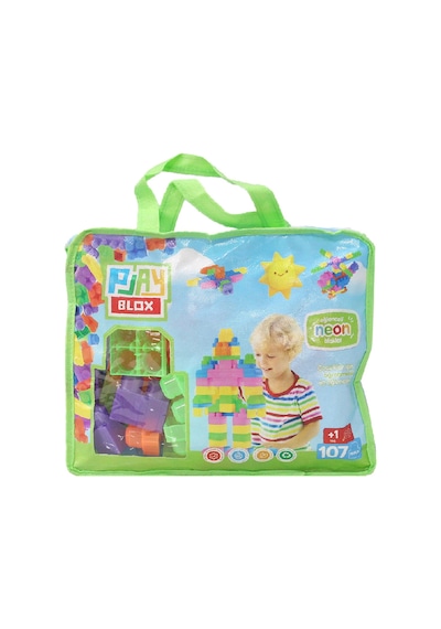 Play Blox 2960 Neon Renkler Mega Blok Seti 107 Parça Yeşil Çantalı