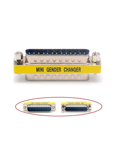 25 Pin Lpt Paralel Port Erkek - Erkek Çevirici Dönüştürücü 5'li Set