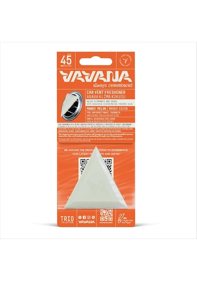 Trio Araba Klima Kokusu - Mango Ve Kavun Aromalı Oto Kokusu Bpa & Sıvı İçermez 45 Gün Etkili Araç Kokusu Mango & Kavun