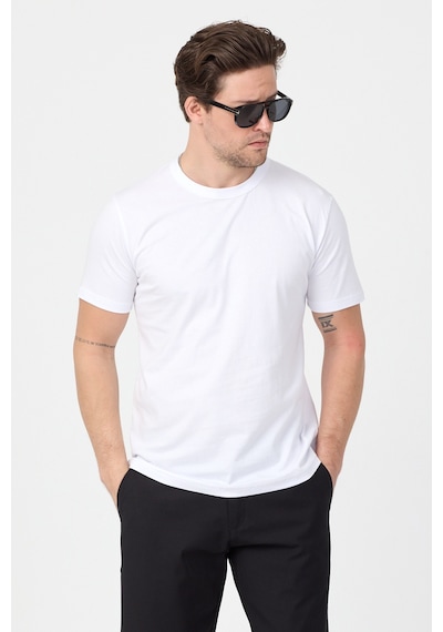 Tonny Black Normal Kalıp Rahat Basic T-shirt Erkek Beyaz Tbtshrt010