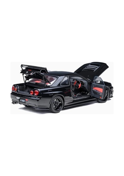 Hobbiez Lisanslı Nissan Skyline Gt-r Model Diecast Car 1/24 Ölçek Metal Standlı Araç