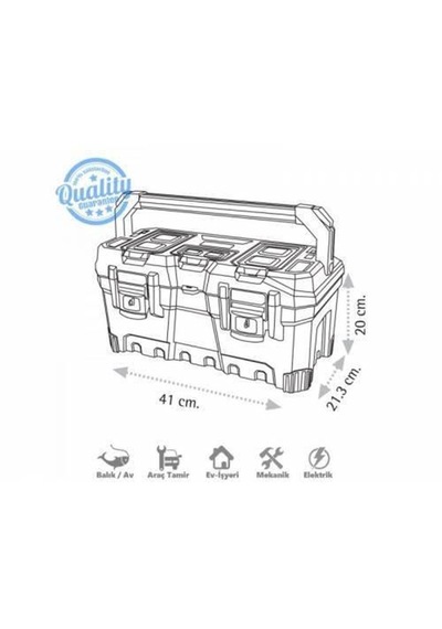 Super-Bag 20 İnç Alüminyum Saplı Metal Kilitli Takım Çantası Asr-