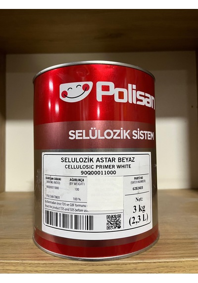 Polisan Selülozik Sistem Astar Beyaz 3 Kg Yeni Versiyon