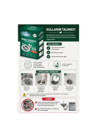 Lavabo Koku Giderici Anında Etkili 2x75 G X 4 Adet