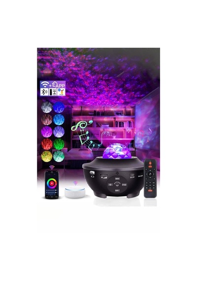 Markafox Starry Projektör Bluetooth+usb Hoparlör Lazer Işıklı Sese Duyarlı Renkli Disko Parti Lambası Led