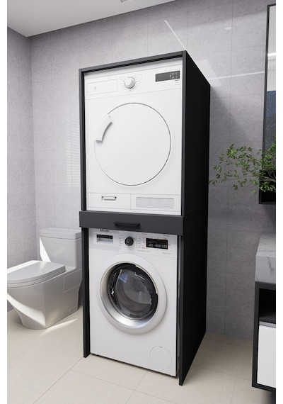 Serenity Banyo Dolabı Çamaşır Ve Kurutma Makinesi Dolabı Antr... Antrasit