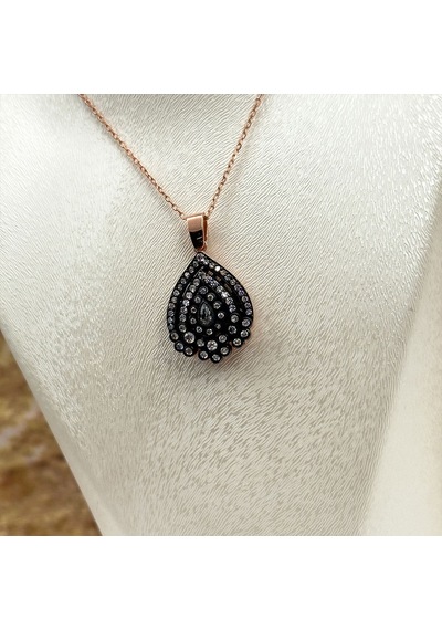 Elmas Montür Rosegold Özel Üretim Gümüş Set Takım - Lvrset07 Rose Gold
