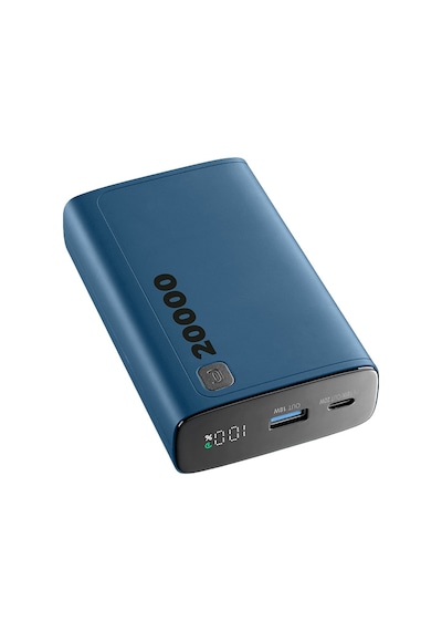 Cellularline Elite Dijital Ekranlı Pd 20W Hızlı Şarj 20.000 Mah Taşınabilir Şarj Cihazı Mavi