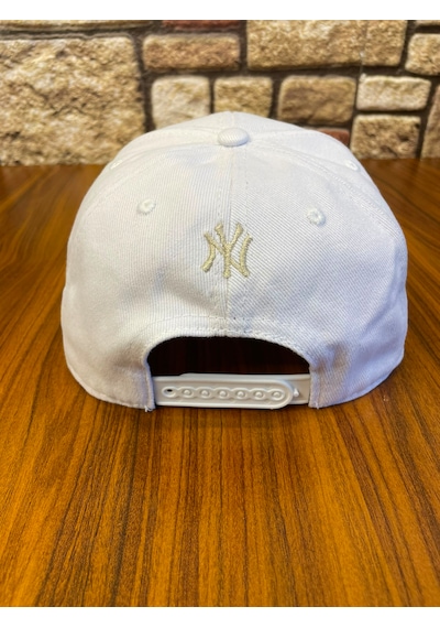 Hamze Ny New York Nakış Hip-hop Snapback Rapper Basket Beyzbol Şapka Cap Beyaz - Bej