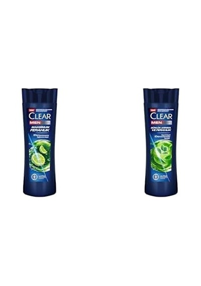 Ayrex Men Kepeğe Karşı Etkili Şampuan Maksimum Ferahlık 350 Ml Ve Clear Men Kepeğe Karşı Etkili Şampuan Günlü