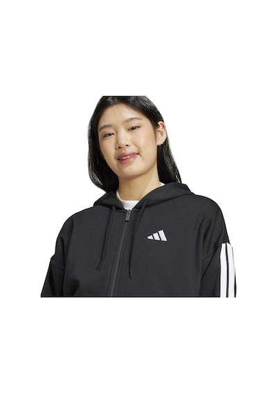 Adidas 3 Stripes Fleece Kadın Kapüşonlu Ceket Çok Renkli
