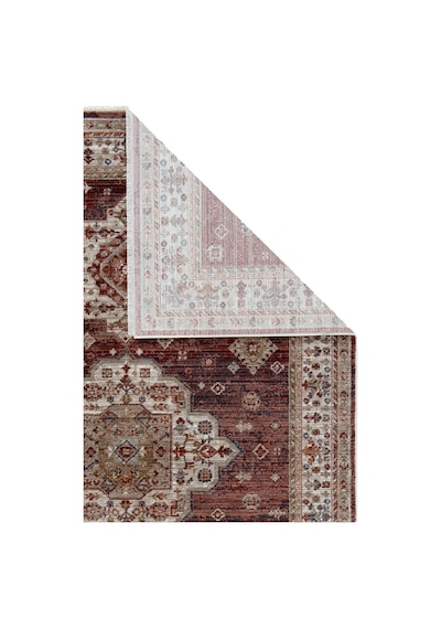 Dekorenti Otantik 2609 Kırmızı Halı Madalyon Desenli Vintage Halı