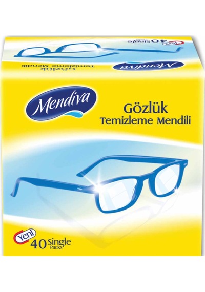 Mendiva Gözlük Ekran Ve Cam Temizleme Mendili 40' Lı 5 Adet