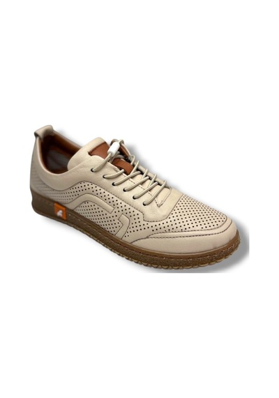 Malawi 3630-26 Hakiki Deri Lazerli Ultra Soft Anatomik Casual Kadın Ayakkabı Bej