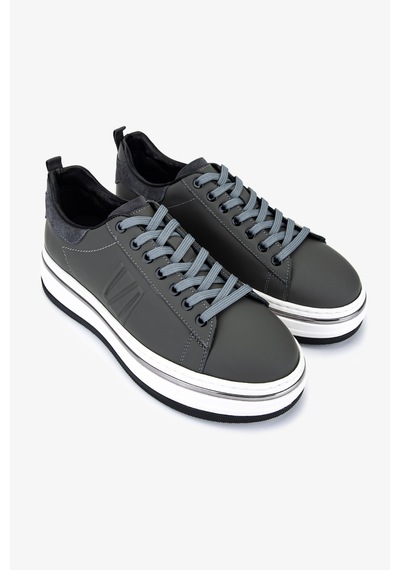 Valmenti Erkek Hakiki Deri Gri Sneakers & Spor Ayakkabı 381 21618 Erk Ayk Y25 Grı Gri