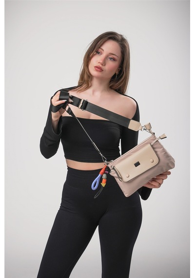 Ççs 18287 Kadın Çapraz Askılı Çanta Bej